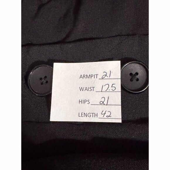 Vintage 40s 50s Women’s Black Button Down Dress Jacket XL David Levine Original - Picture 2 of 12